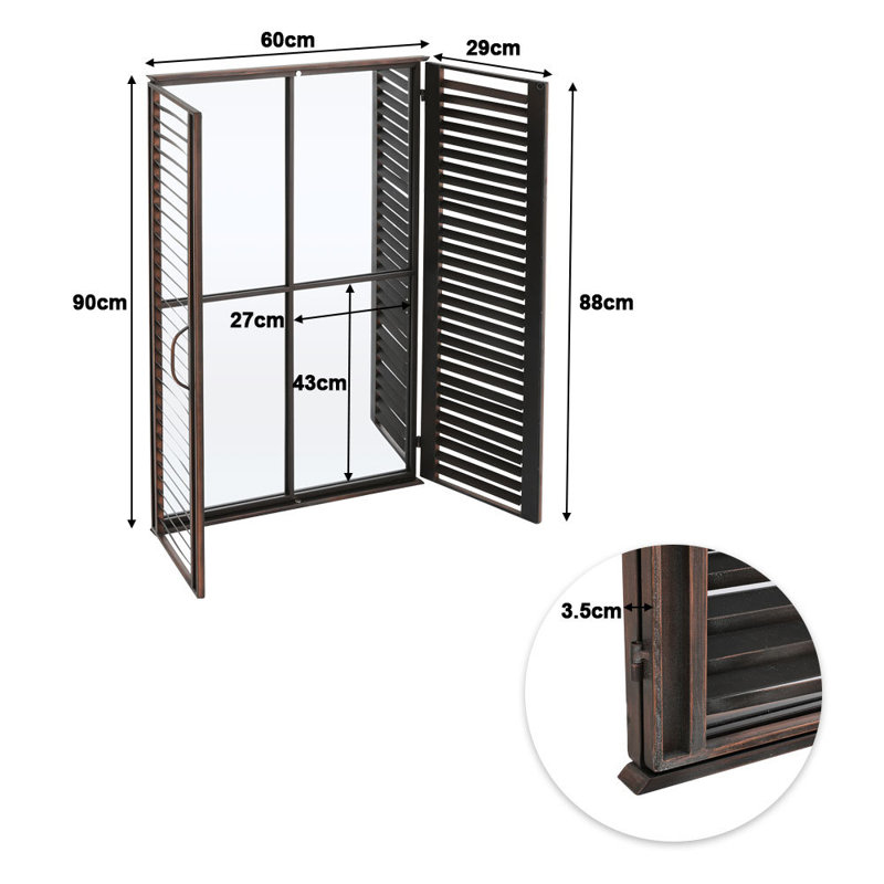 Shikhare Iron Rectangle Wall Mirror