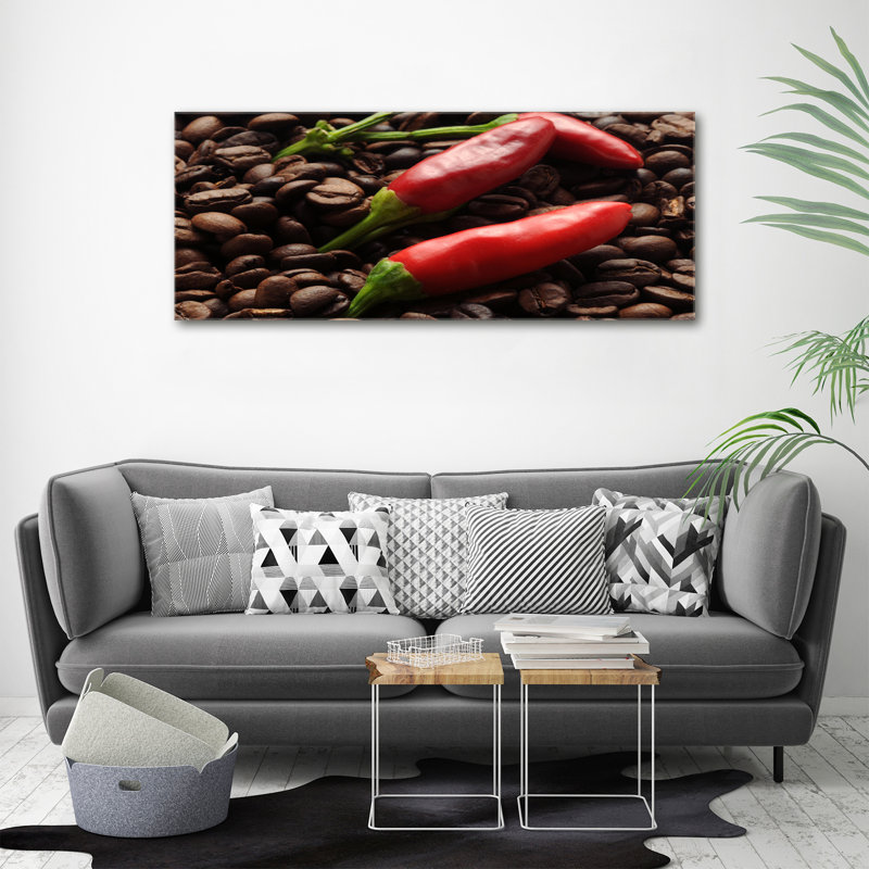 Chillies And Coffee - Wrapped Canvas Print