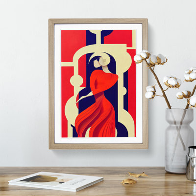 Abstract Dancing Woman No.2 1 Piece Single Picture Frame Wall Art