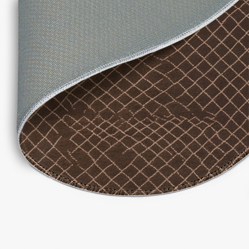 Tapis noir intérieur et extérieur Trellis, Rond 5 pi