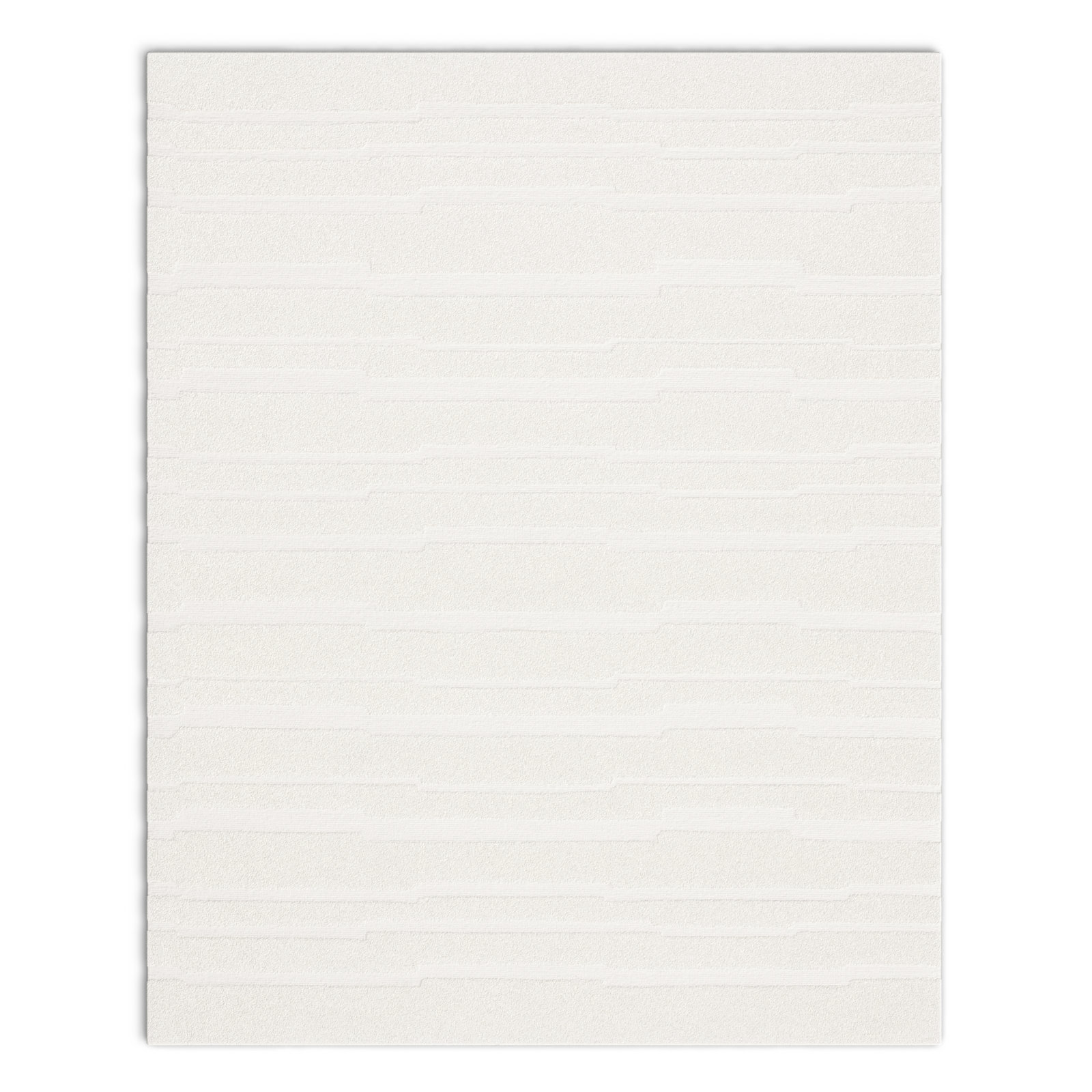 Elona Ivory Hand-Tufted Geometric Wool Rug, Rectangle 8' x 10'