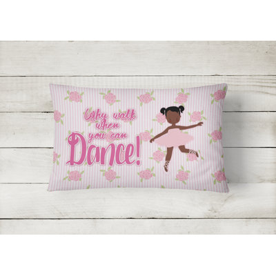  Ballet African American Pigtails Lumbar Pillow