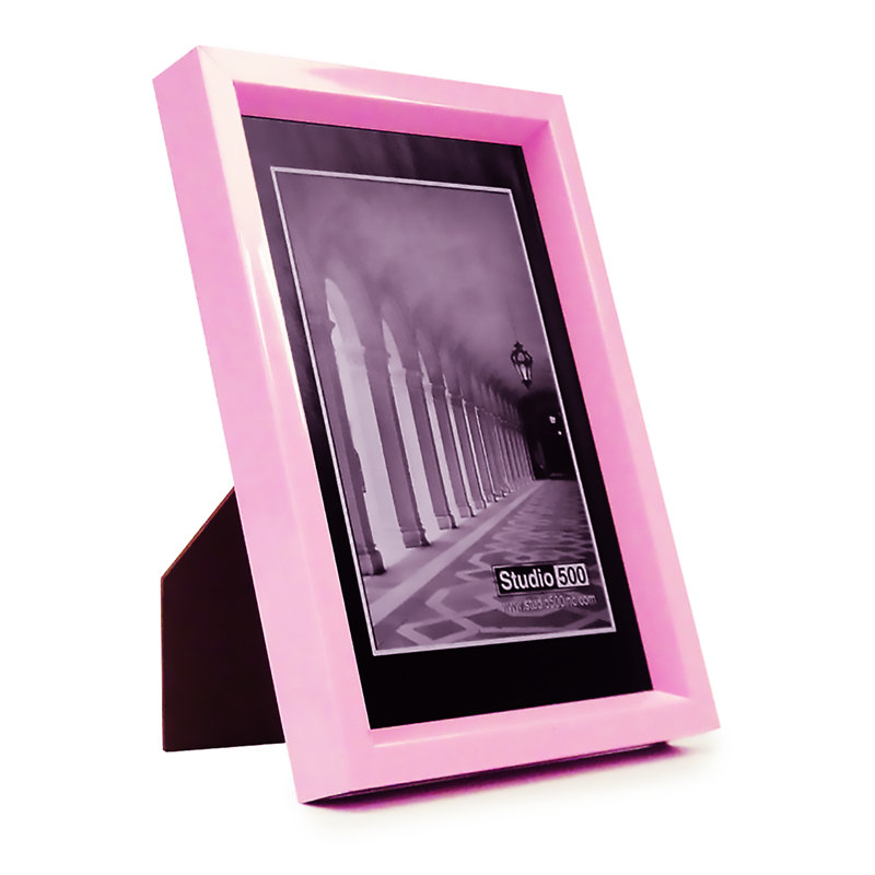 Cadre pour photo simple en bois biseauté, 5 po x 7 po, Rose