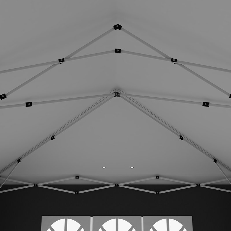 6m x 3m Steel Pop Up Canopy, White