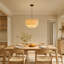 Marrium 1-Light 20 inch Oversize Fabric Lampshade Modern Pendant Lighting for Dining Room, Bedroom