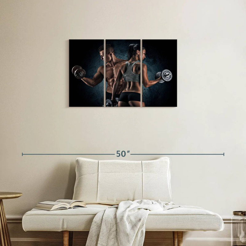 Senne Gym Couple, 20" H x 33" W