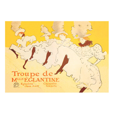 « troupe de mlle eglantine », affiche rétro sur toile tendue