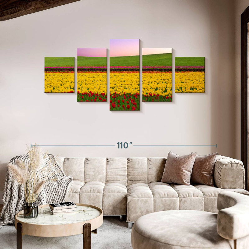 Stunning Tulips, 42" H x 92" W