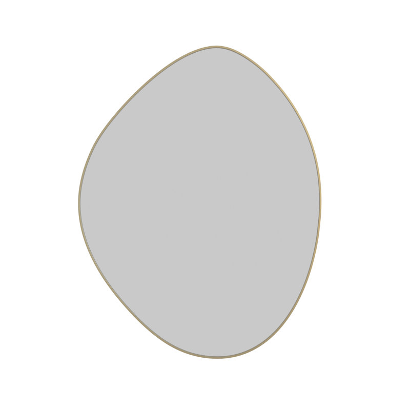 Wall Mounted Mirror, Oval, Satin Brass, 28" x 36"