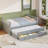 Full Size Daybed With Twin Size Trundle And Drawers-1247998515