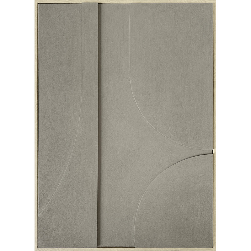 Single Picture Frame Print on Foam Material + Canvas, Khaki, 62.5cm H x 92.5cm W 