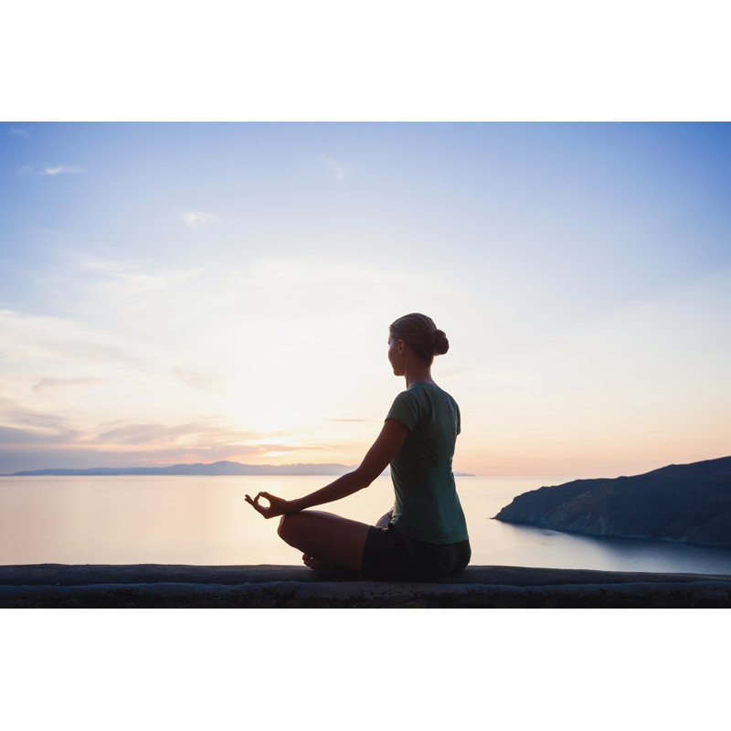 Meditation Outdoors by Poike - Wrapped Canvas Print, 30cm H x 46cm W x 3.8cm D