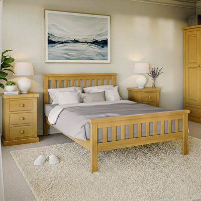 Chunky Solid Wood Storage Bed