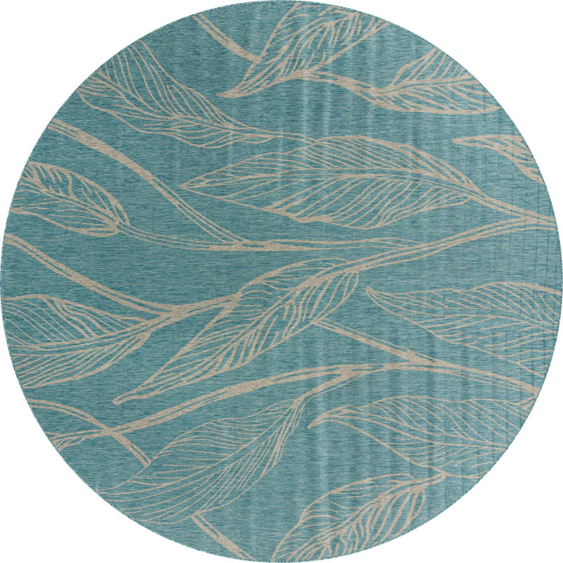 Tapis d'extérieur couleur mer Kona, Rond 13 pi