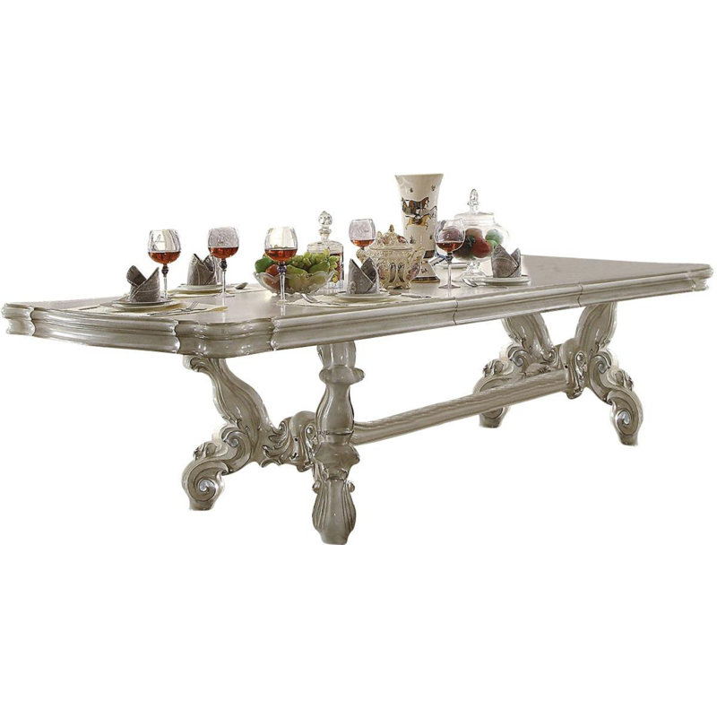 Table de salle à manger Thebault, Blanc os