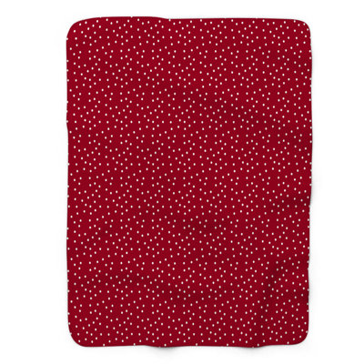 Imprimé à pois rouge - couverture Sherpa de qualité supérieure 1 pièce
