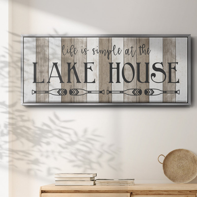 Simple at the Lake House - Toile encadrée, H 8 po x l 20 po