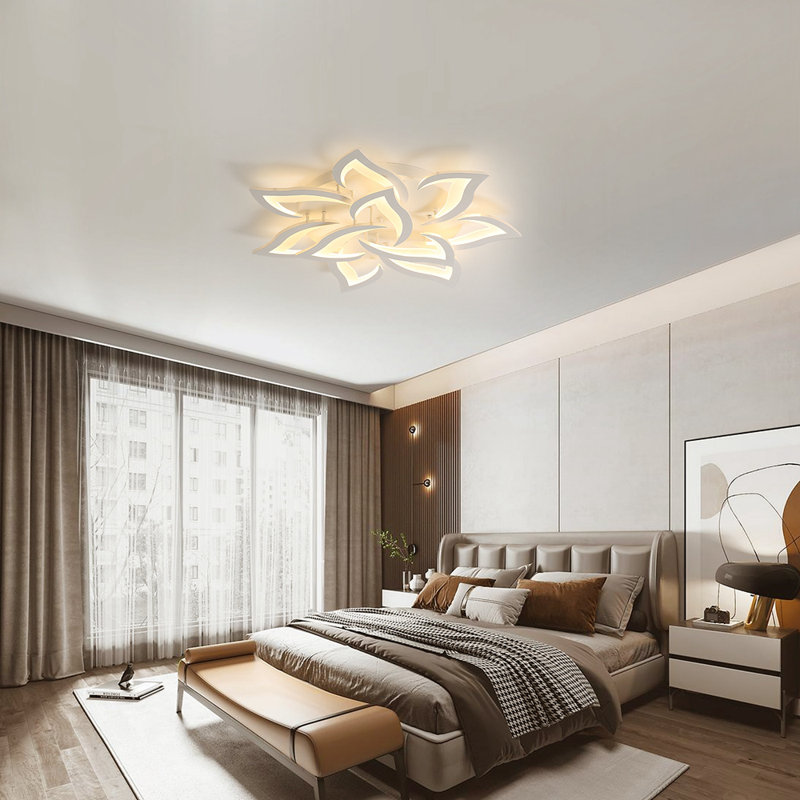 10-Light Acrylic LED Ceiling Light Warm Light, 3000K