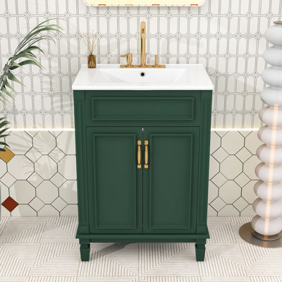 Modern Bathroom Vanity with Sink – Durable MDF & Wood Frame