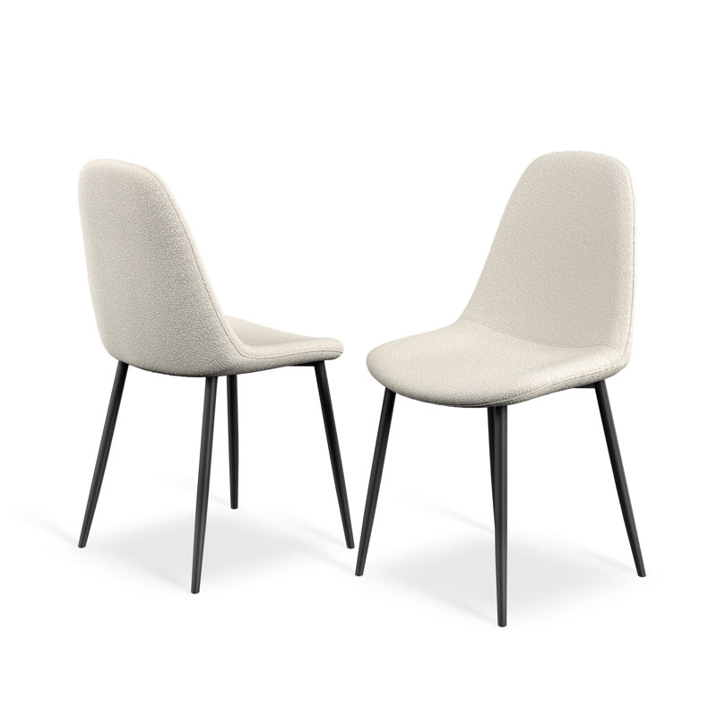 Marone 17.3cm H Fabric Upholstered Side Chair in Ivory, 2