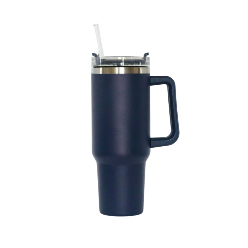 Créative 40 oz. Bouteille d'eau en acier inoxydable à double paroi, Bleu marine