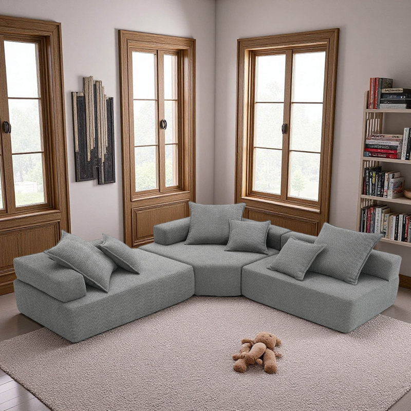 Canapé modulaire en L surdimensionné Boneless