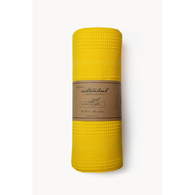 Ensemble de housse de couette 100% coton, Jaune, Housse de couette 63 po x 91 po + 1 taie d'oreille