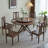 American style vintage solid wood dining table.-110081349