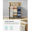 Wood Rolling Laundry Hamper with Handles-1671850586