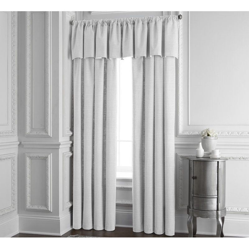 Luxe Linen Curtain, 50" W x 96" L, White