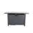 25'' H X 42'' W Black Steel Outdoor Fireplace Pit Table, 50000Btu, Heat , Push Button Ignition, Hidden Gasoline Storage Fire Table In Steel, Top, Tank, Suitable For Deck