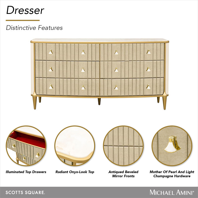 Scotts Square Dresser - Light Champagne