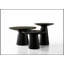 Ensemble de table basse, de bout et de console noir 3 pièces Jasper avec base piédestal durable et design élégant