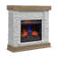Foyer électrique duraflame, blanc rustique