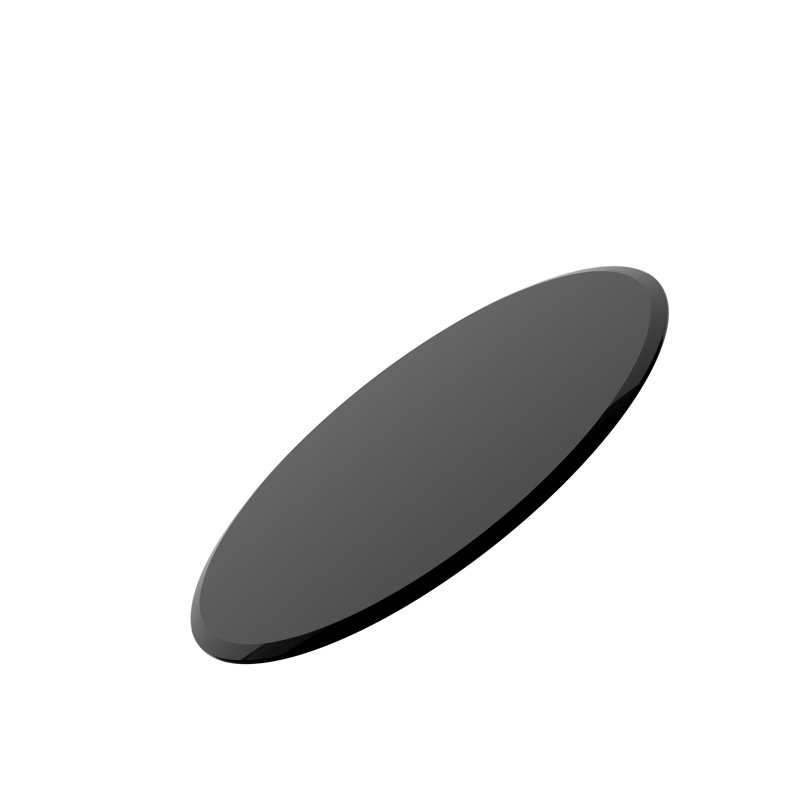 Plateau de table rond en verre trempé 36 pouces - noir, 1/4 po d'épaisseur avec bord poli pour les tables de salle à manger et les tables basses