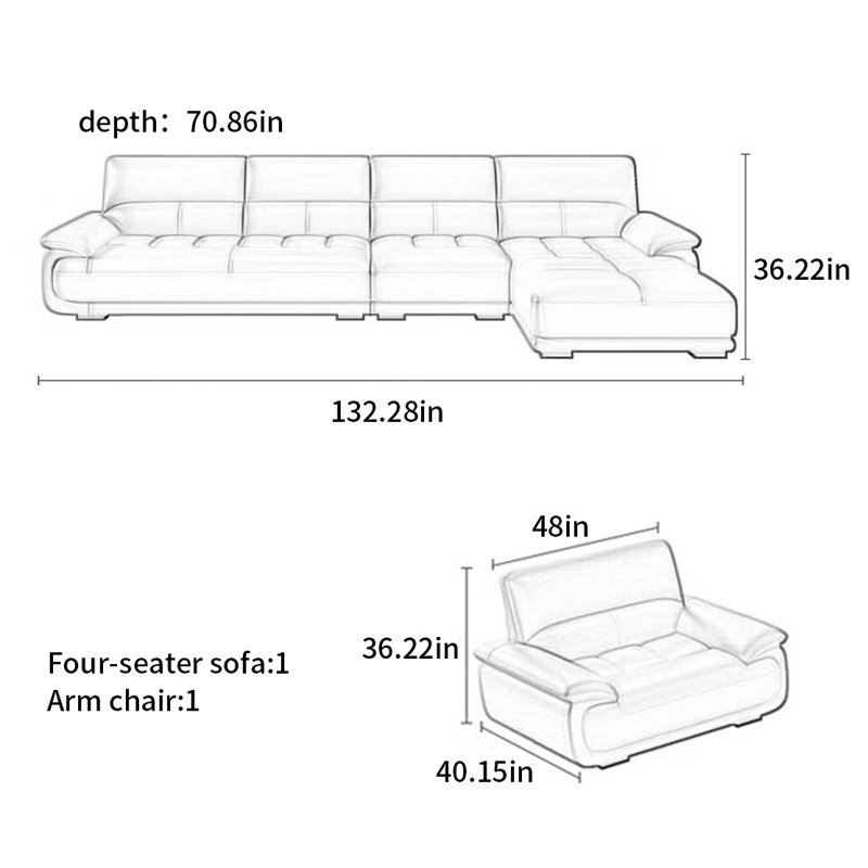 Modern simple and light luxury sofa