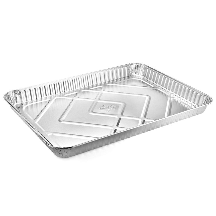 Small Broiler Disposable Aluminum Baking Pan 9 x 6 x 1.33 (Set of 10) (Set of 10) Nicole Fantini