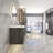 83.4'' Double Bathroom Vanity with Plastic Top-1939500631