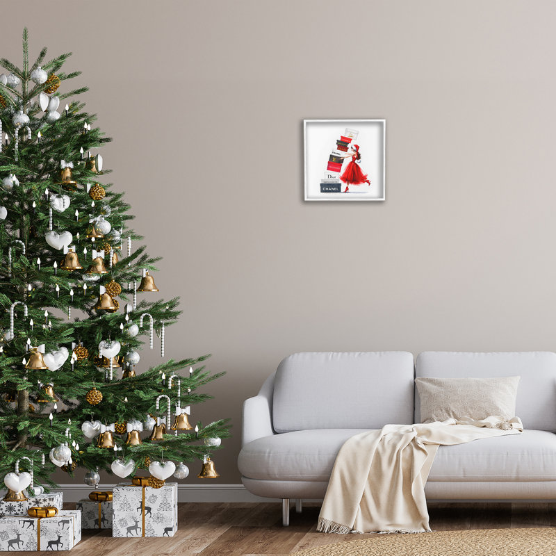 «Holiday Glam», art giclée par Amanda Greenwood, Giclée encadrée blanc bord de mer, H 17 po x l 17 po
