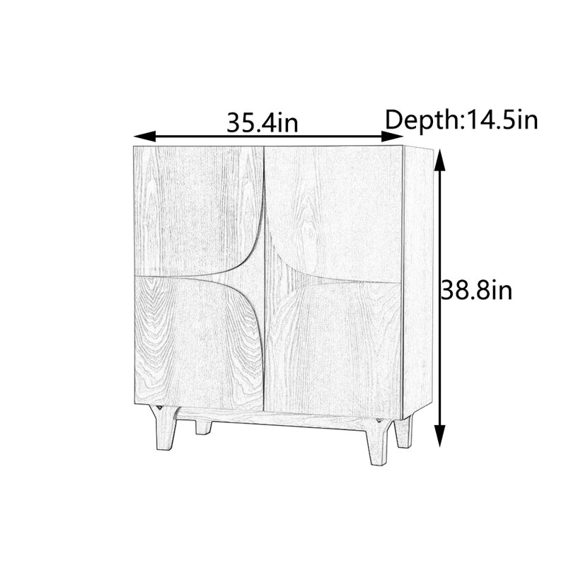 Console en bois massif, Bois brun foncé