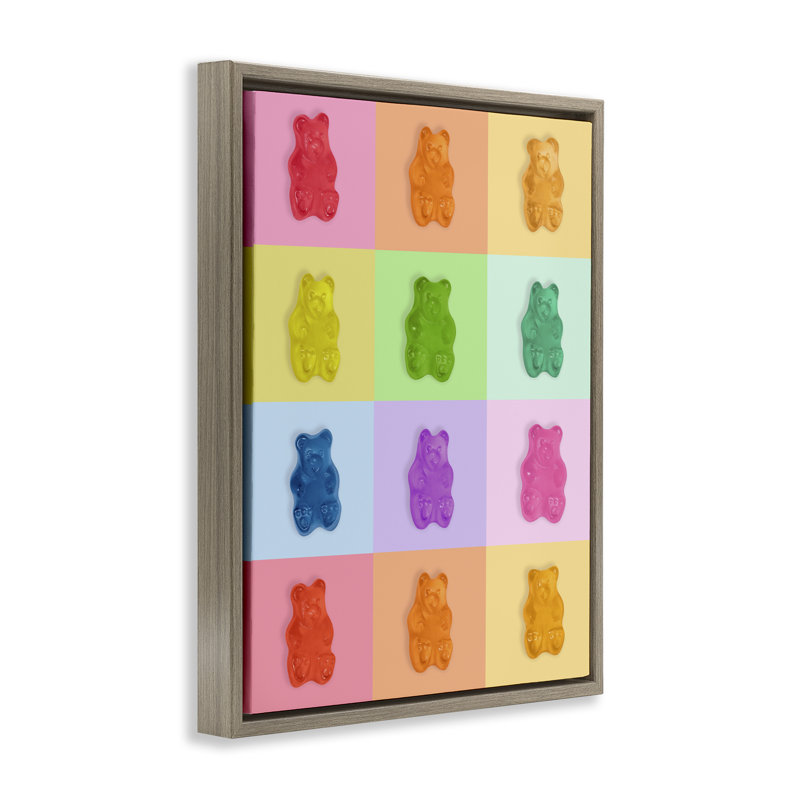 Cadre flottant Rainbow Gummy Bear, 21 x 17, Montalcino orme flottant encadré