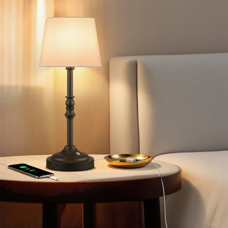 Rechargeable Cordless Led Table Lamp Set Of 2 With 4-Level Stepless Dimmer, Portable Desk Night Light For Bedroom, Dining Room, Office And Patio