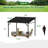 10'W X 8'D  Manual Slope Patio Awning In Black