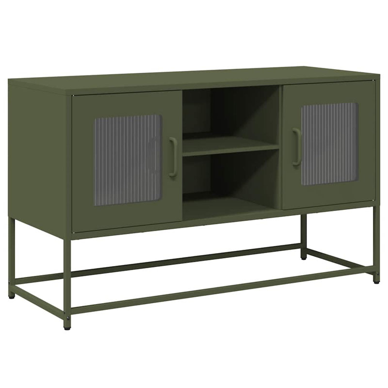 Unfinished TV Stand for TVs up to 43", Olive Green