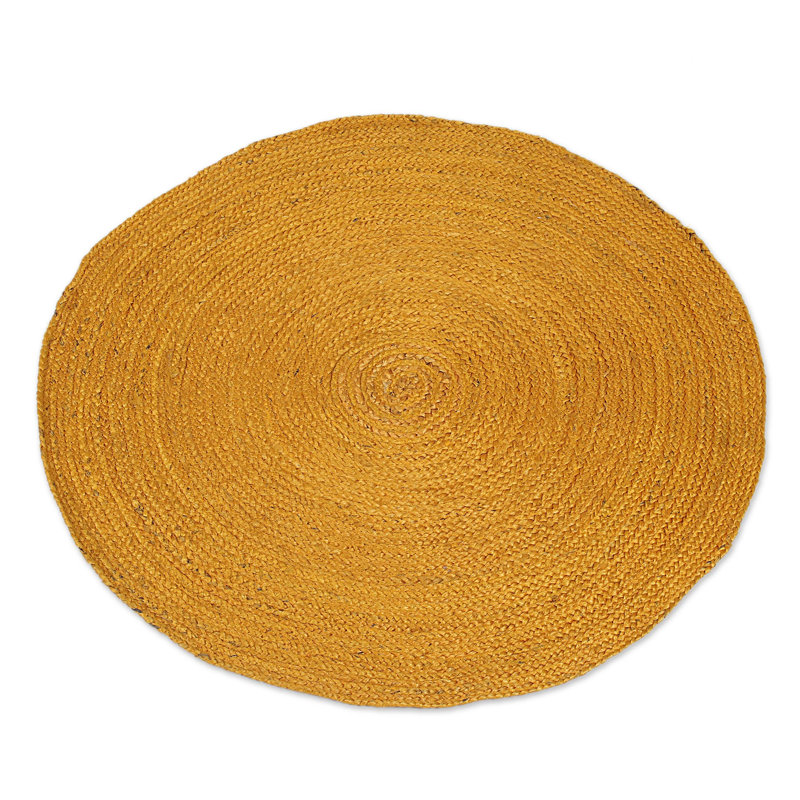 Tapis rond unique en jute / sisal 3 pi 3 po Montello