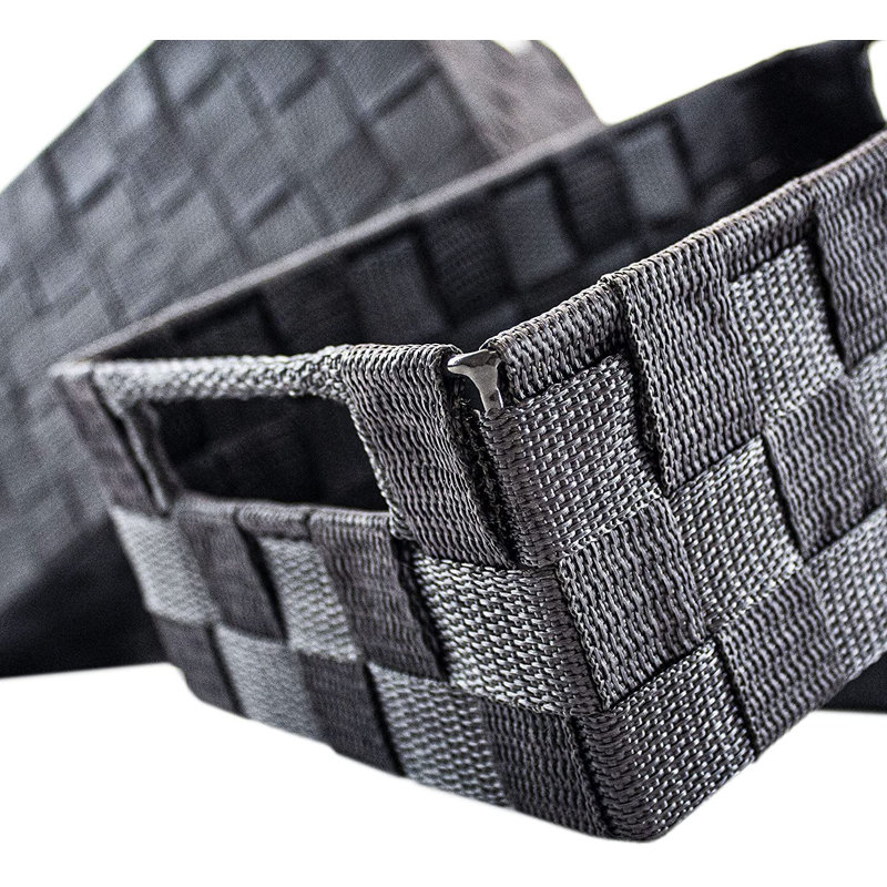 Clay Roberts Fabric Decorative Basket, Grey