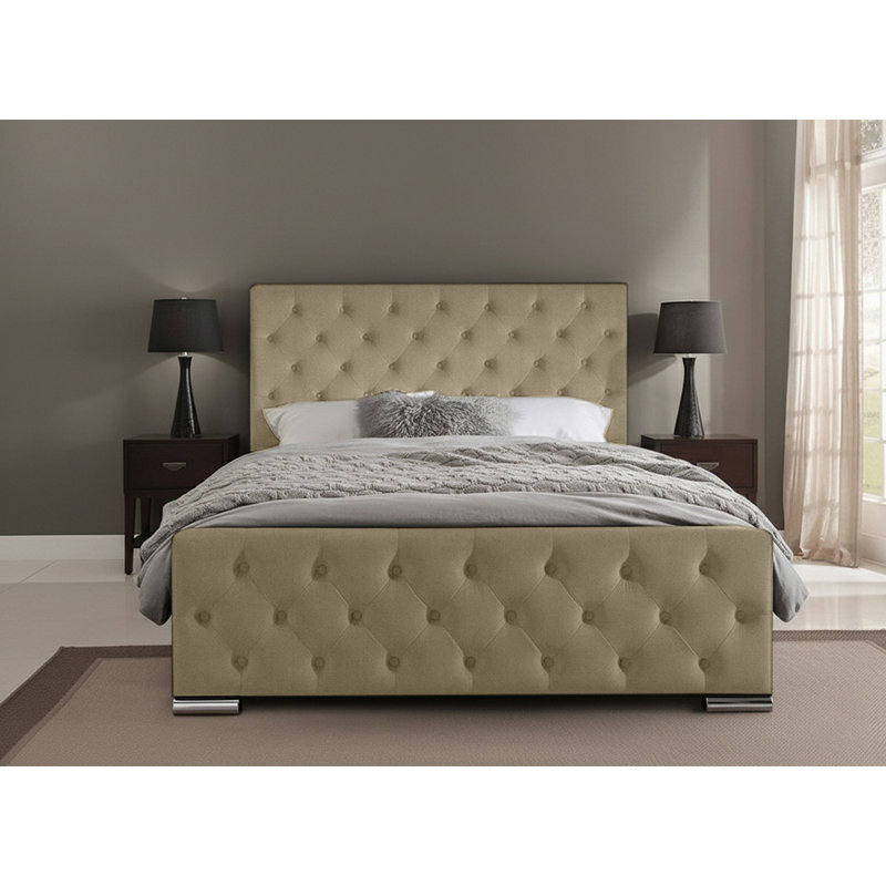 Carlos Upholstered Bed Frame, Coffee, Super King (6')