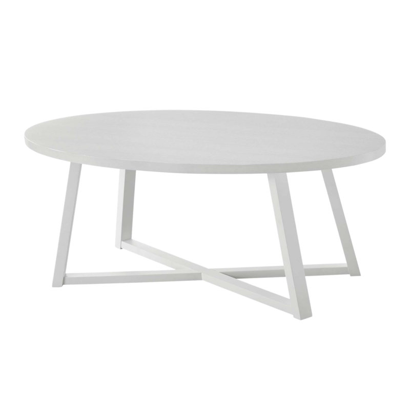 Elegant Wood Oval Coffee Table