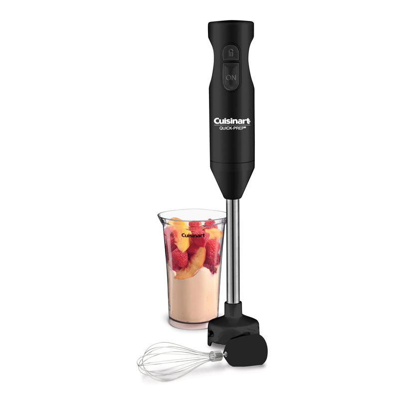 Cuisinart Quick Prep Hand Stick Blender, 250w, Includes 3-cup Measuring Cup & Whisk (chb-60bkc)