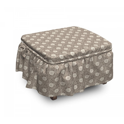 Housse pour repose-pieds floral
